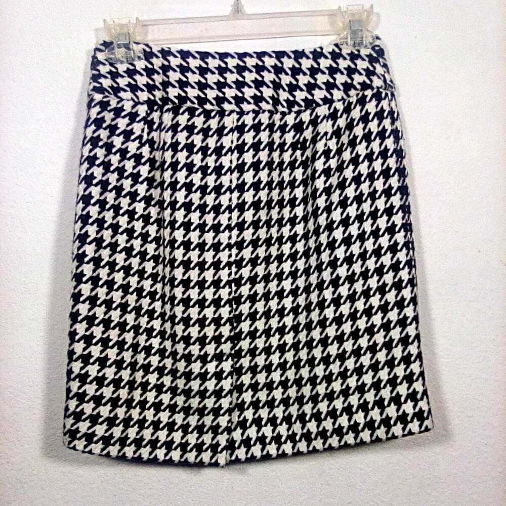 NWT Ann Taylor Petite Factory Pencil Skirt Size 00P Black Ivory - Picture 7 of 14
